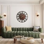 Vantic 32 Inch Large Wall Clock, Arabic Numeral Wood Oversized Wall Clocks - Image 3
