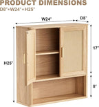 INNOD Rattan Bathroom Wall Cabinet - Image 2