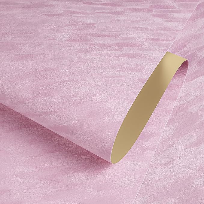ReWallpaper 30inX16.5ft Peel and Stick Velvet Wallpaper Pink Velvet Flocked - Image 7