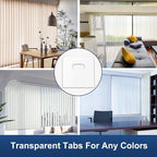SOGEWO Clear Vertical Blind Repair Tabs, Vertical Blinds tabs/Blind Fixers - Image 4