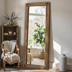 FICTOR Wooden Full Length Mirror, - Image 6