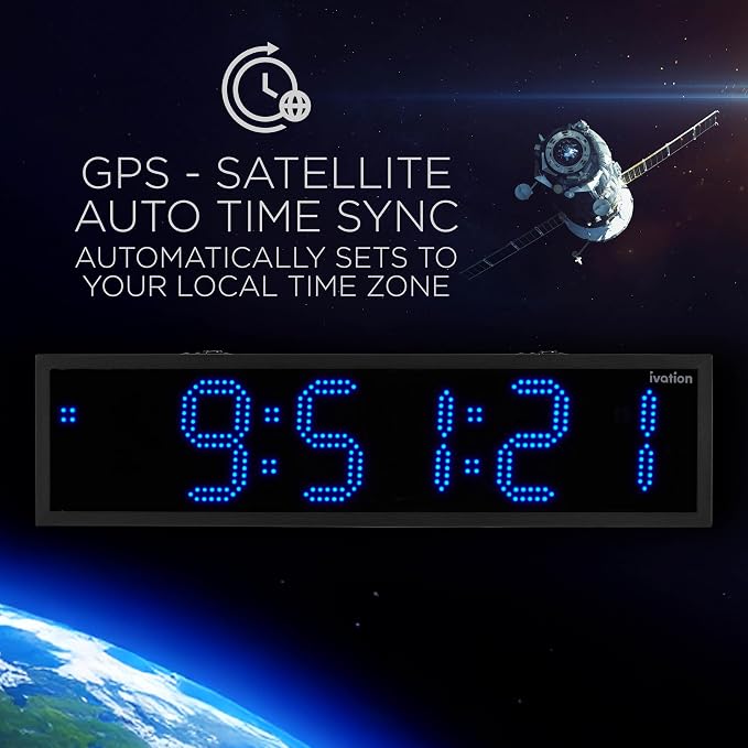 Ivation Oversized 48" Outdoor Waterproof Digital Clock, Auto Time Sync - Image 7