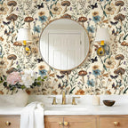 Froluya Mushroom Wallpaper Peel and Stick Vintage Floral Contact Paper 16.9" x - Image 6