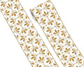 FLFK Wallpaper Border Gold and White Patterns Peel and Stick Wall Border Self by FLFK