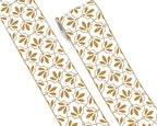 FLFK Wallpaper Border Gold and White Patterns Peel and Stick Wall Border Self by FLFK