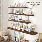 Floating Shelves for Wall 55 inch Long, Engineered Wood Large Wall Shelves - Image 6