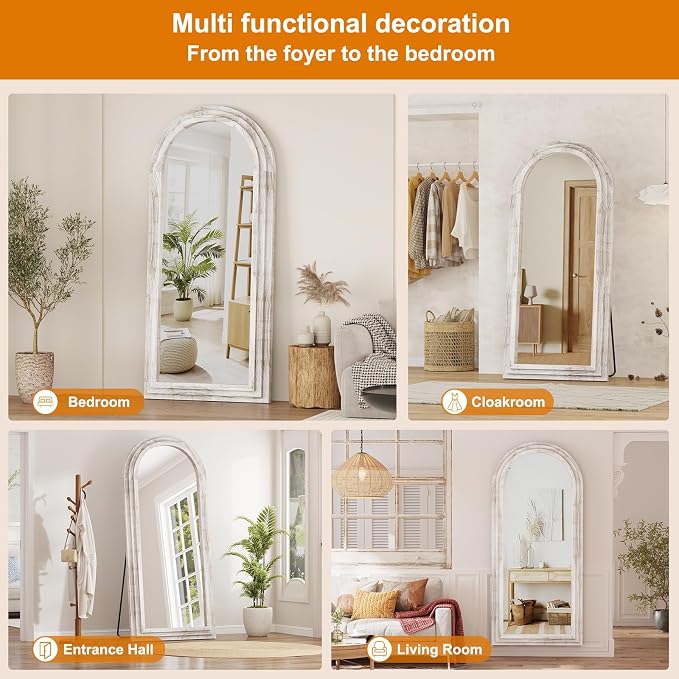 ZHUNFA External Three-Layer Arched Full Length Mirror - Image 6