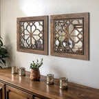 Set of 4 Boho Wall Mirrors - Image 2