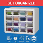 Akro-Mils 16-Drawer Plastic Drawer Storage Cabinet - Image 3