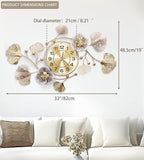 Clocks for Living Room, Large Wall Clock, 3D Silent Wall Clock, Retro Metal - Image 2
