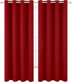 LEMOMO Blackout Curtains 66 x 95 inch/Red Curtains Set of 2 Panels/Thermal - Image 2