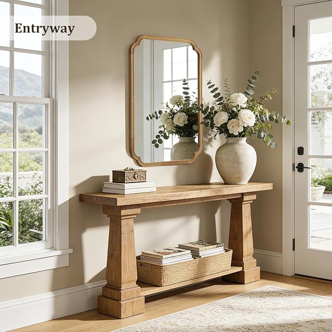 WallBeyond 28" x 40" Rounded Corner Arch Wall Mirror - Image 3
