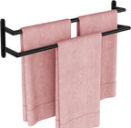 Double Towel Bar, 24Inch Towel Rack by JIAPAIDUO