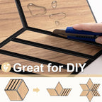 Mollywell Acoustic Panels, PVC Wood-Grain, 14x12 Inch Hexagon Carved Sound - Image 4