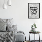 Black And White Newspaper Poster Fashion Fun Motivational Quote Wall Art - Image 5
