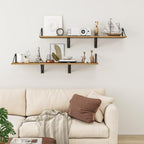 Heimlove Deep Floating Shelves for Wall, 12 Inch Deep Floating Shelves Set of 3 - Image 7