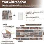 3D Wall Panels Brick Peel and Stick 26.7"x13.4"-10 PCS - Image 5