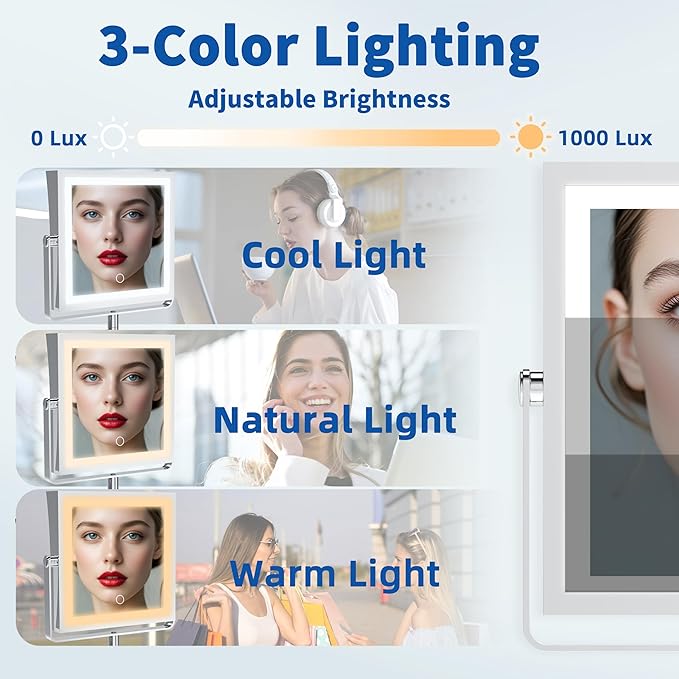 Ruacq Rechargeable Wall Mounted Makeup Mirror - Image 6