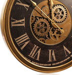 October Elf Large Real Moving Gears Wall Clock 24 Inch Vintage Industrial - Image 3