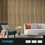Art3d Slat Wall Panel, 3D Fluted Textured Panel 12-Tile 19.7 x 19.7in. - Image 3