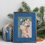 CRE8TIVE Blue Glitter Wallpaper Border Fabric Glitter Wallpaper Stick and Peel - Image 6