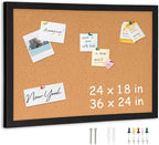 DOLLAR BOSS Cork Board for Wall 24" x 18" Bulletin Board for Wall by DOLLARBOSS