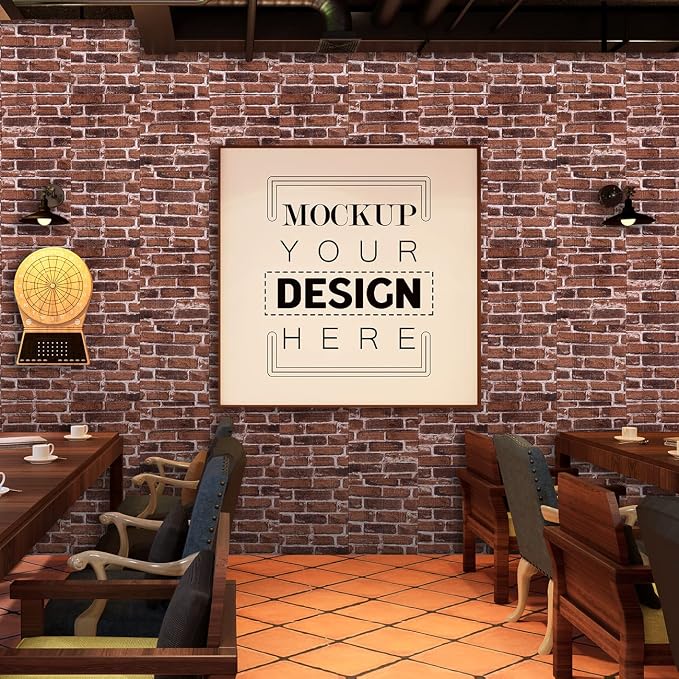 10PCS 3D Wall Panels Peel and Stick Foam 3D Brick Wallpaper Peel and Stick Red - Image 3