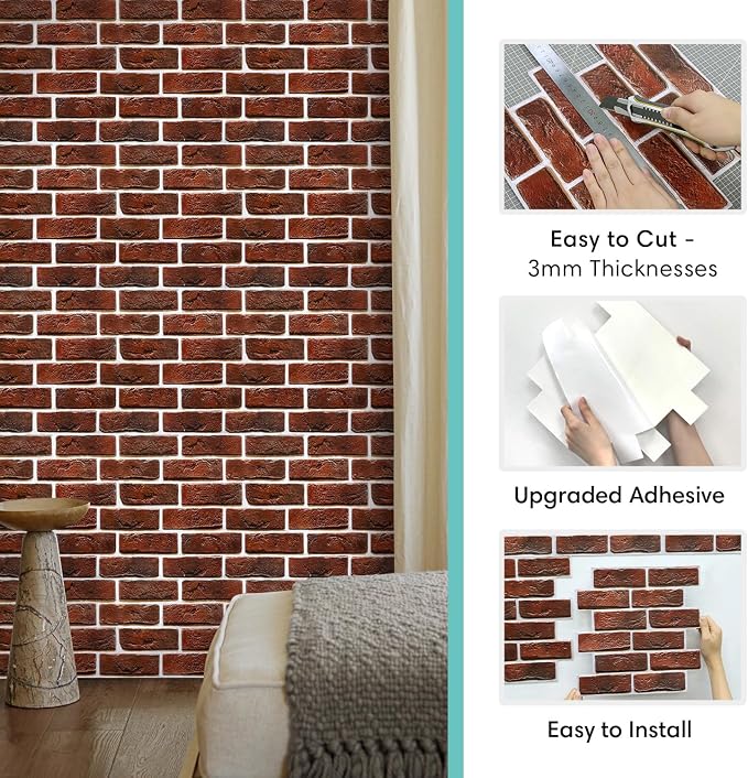 Commomy Peel and Stick Brick Backsplash - Image 5