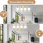 Ascher Bathroom Light Fixtures, 4-Light Vanity Light Over Mirror, Wall Lamp - Image 6