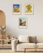 HesenDot Van Gogh Framed Wall Art Set of 3, 12x16 Inch Canvas Prints, Wheatfield - Image 4