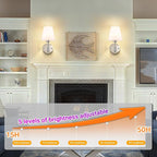 YHCDLAMP Battery Operated Wall Sconces Set of Two, Rechargeable Wireless Wall - Image 4