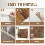 Natural Bamboo Wall Panel for Interior Wall Decor, Pole Wrap Wainscoting - Image 4