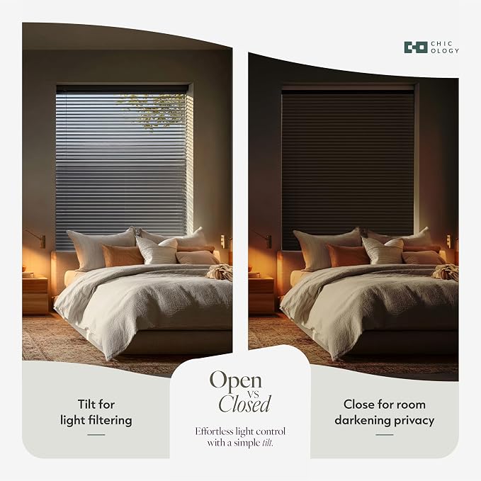 CHICOLOGY Cordless Mini Blinds for Indoor Windows, 18.75" W x 72" H, Light - Image 6