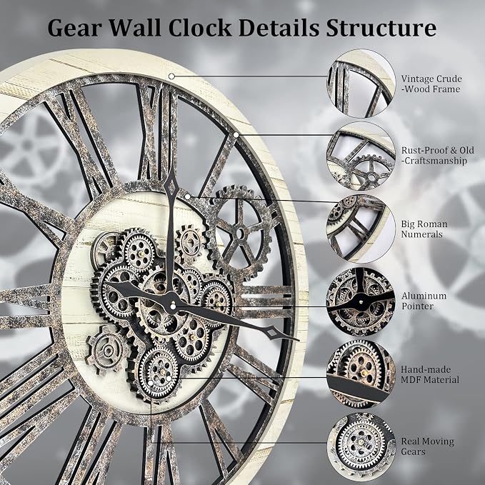 HOIBAI Large Wall Clock, Wall Clocks - Image 5