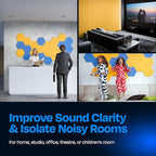 Acoustic Panels 12-Pack Soundproof Wall Panels 14"X12.1"X0.4" Sound Panels High - Image 4