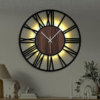 20'' Silent Wall Clock with Night Light, Glow in The Dark Decorative Wall Clock by Casaformia