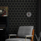 Black and Gold Wallpaper Geometric Peel and Stick Wallpaper - Image 7
