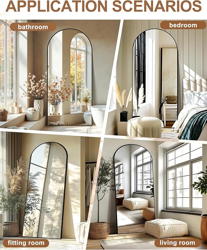 Delma Full Length Mirror, Large Floor Mirror - Image 8