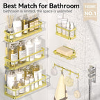 YASONIC Shower Caddy, 6 Pack Large Capacity Bath Organizer - Image 2