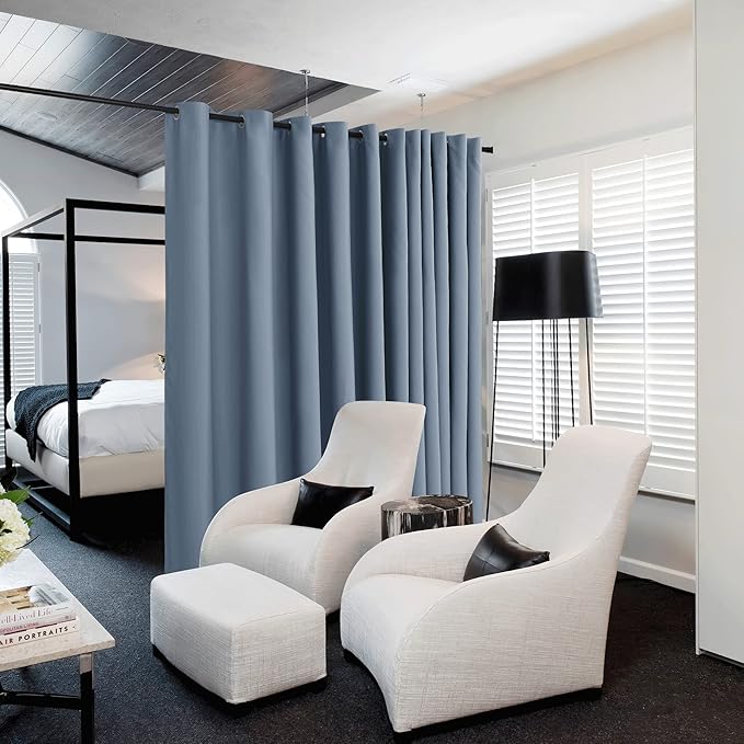 NICETOWN Closet Door Heavy Curtain, Room Dividers Shade Screens Partitions by NICETOWN