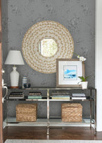 Erfoni 197"x17.7" Gray Peel and Stick Wallpaper Thicken Flower Embossed - Image 2