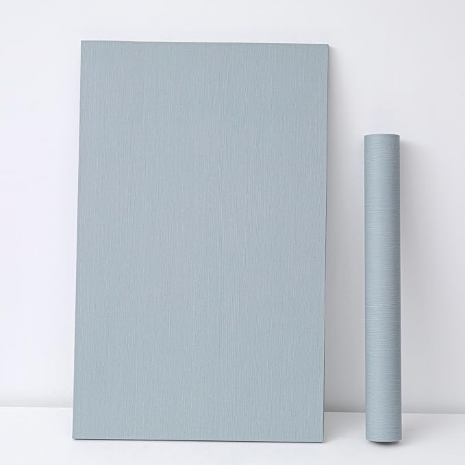Haimin Fabric Wallpaper Textured Contact Paper Peel and Stick Faux Linen Wall - Image 7