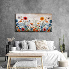Rustic Wildflower Wall Art for Living Room Farmhouse Colorful Floral Picture - Image 4