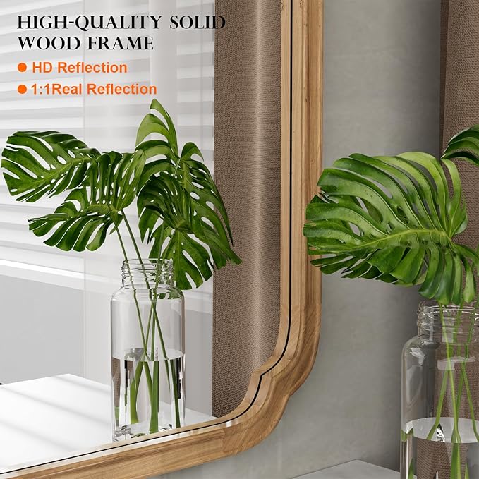 WallBeyond 20" x 30" Rounded Corner Arch Wall Mirror - Image 5