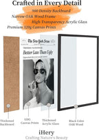 iHery Small Premium Natural Black OAK Wood 8x10in Audrey Hepburn Trendy Framed - Image 5