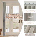 AJAZZ Blackout Accordion Door Curtain 98"x106" Grey - Image 5