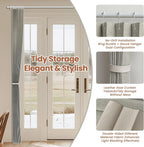 AJAZZ Blackout Accordion Door Curtain 98"x84" Grey - Image 5