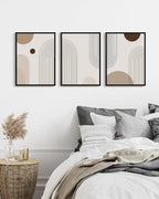 PHOPAGO Boho Wall Art Minimalist Bohemain Framed Wall Printing 11x14in Abstract - Image 2