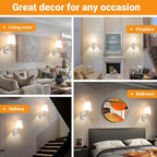 Battery Operated Wall Sconces Set Of 2, Wireless Battery Wall Light - Image 9