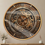 24 Inch Real Moving Gears Wall Clock by Buy+now